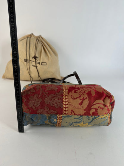 Vintage ETRO Jacquard Tote Bag Multicolour