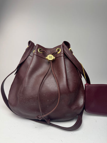Sac seau vintage en cuir Givenchy violet