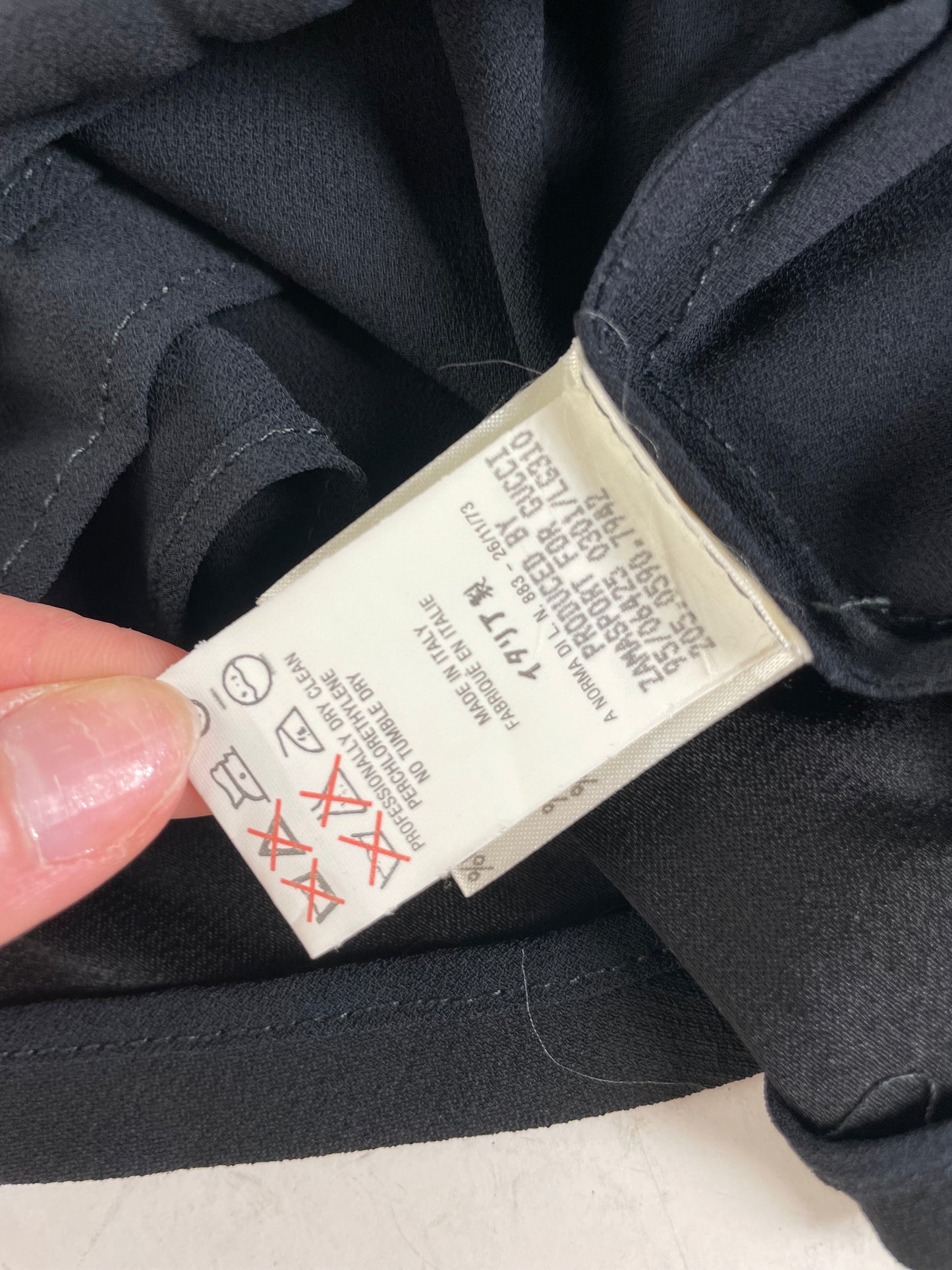 Vintage Gucci Viscose Blend Skirt Black