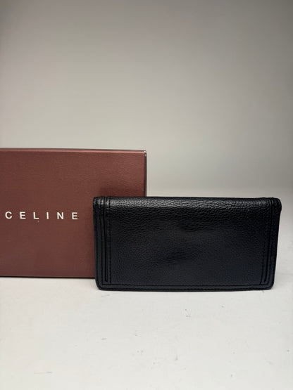 Vintage Celine Leather Wallet Black