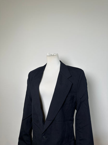 Vintage Dior Men's Wool Blazer Navy Silk Lined S-M