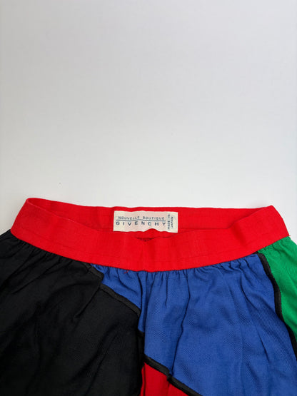 Vintage Givenchy Nouvelle Boutique Pleated Skirt c. Late 1980s Multicolor 10