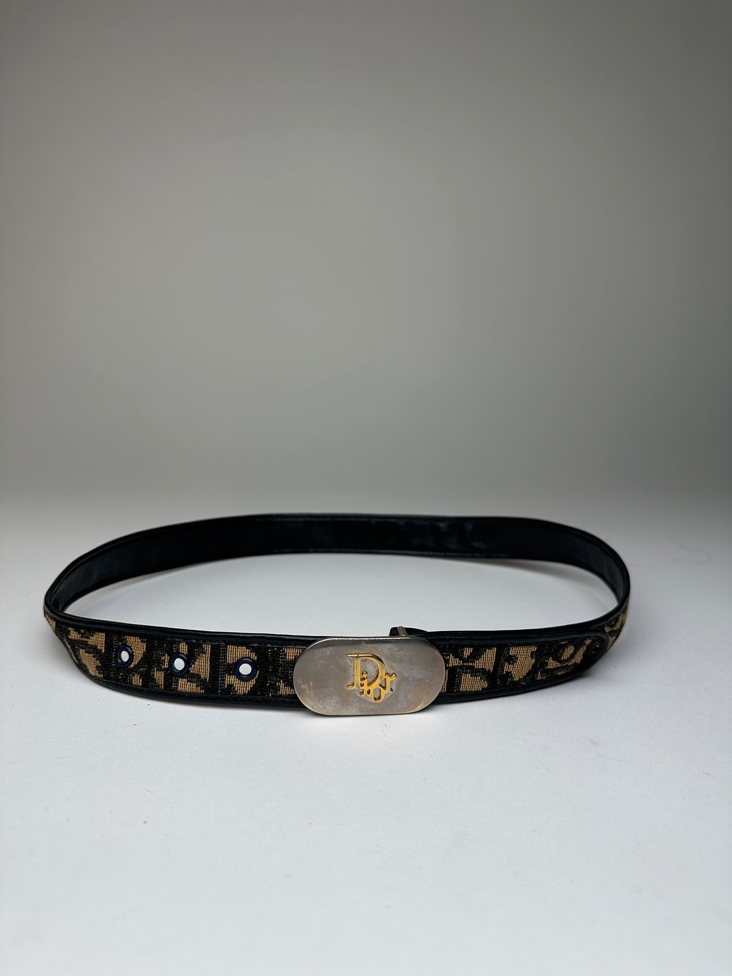 Vintage Dior Oblique Monogram Canvas Belt Brown 75 cm