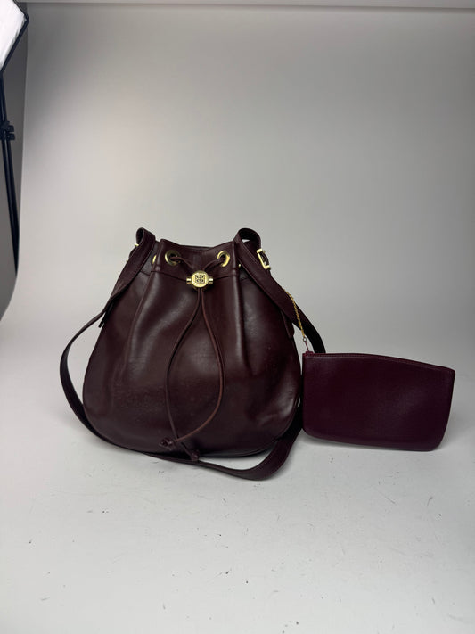 Sac seau vintage en cuir Givenchy violet