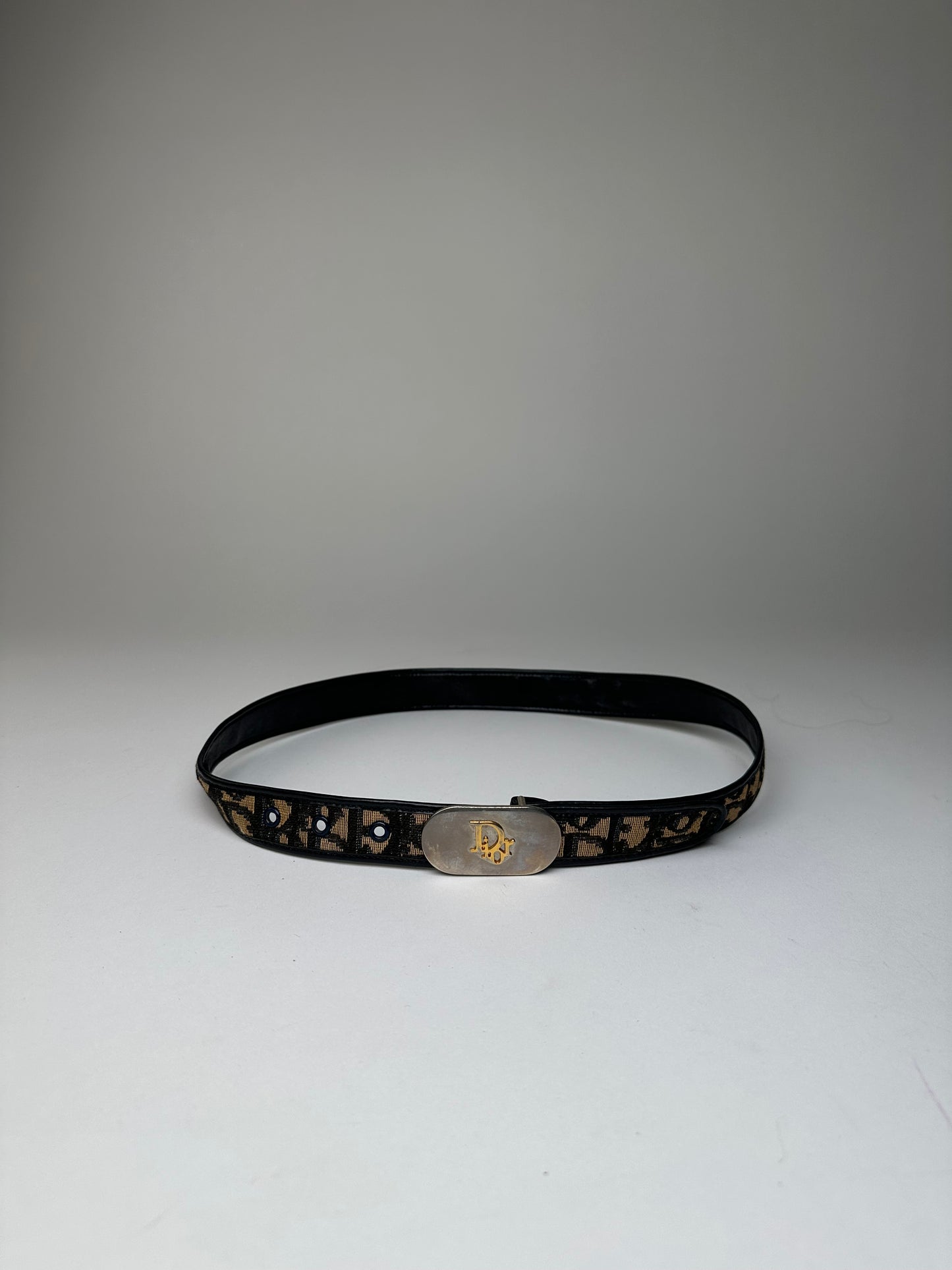 Vintage Dior Oblique Monogram Canvas Belt Brown 75 cm