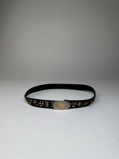 Vintage Dior Oblique Monogram Canvas Belt Brown 75 cm