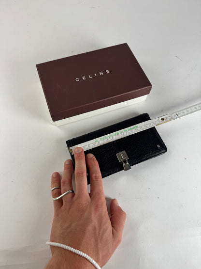 Vintage Celine Leather Wallet Black