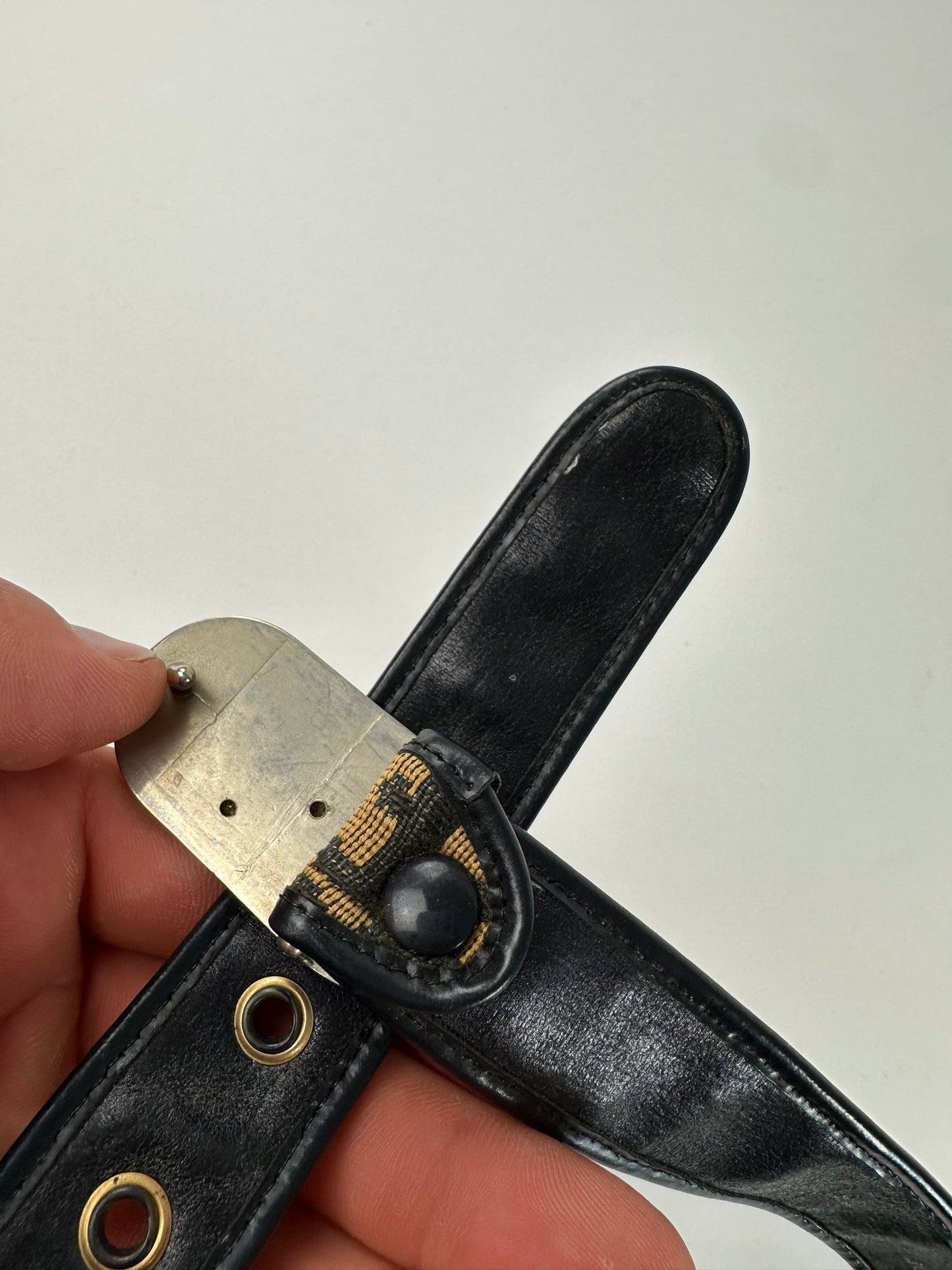 Vintage Dior Oblique Monogram Canvas Belt Brown 75 cm