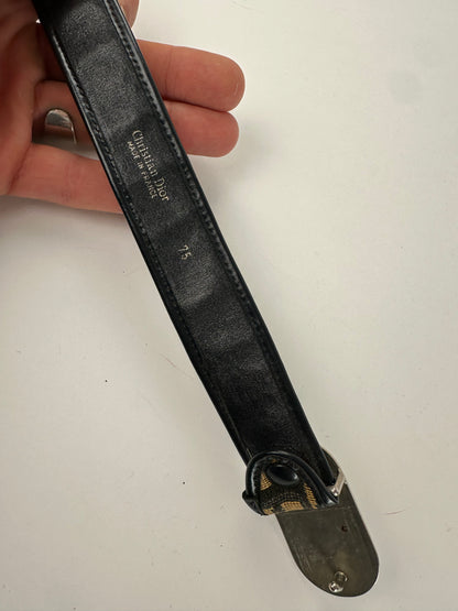 Vintage Dior Oblique Monogram Canvas Belt Brown 75 cm