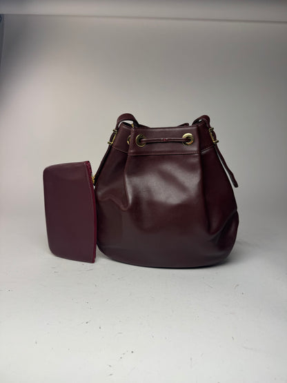Sac seau vintage en cuir Givenchy violet