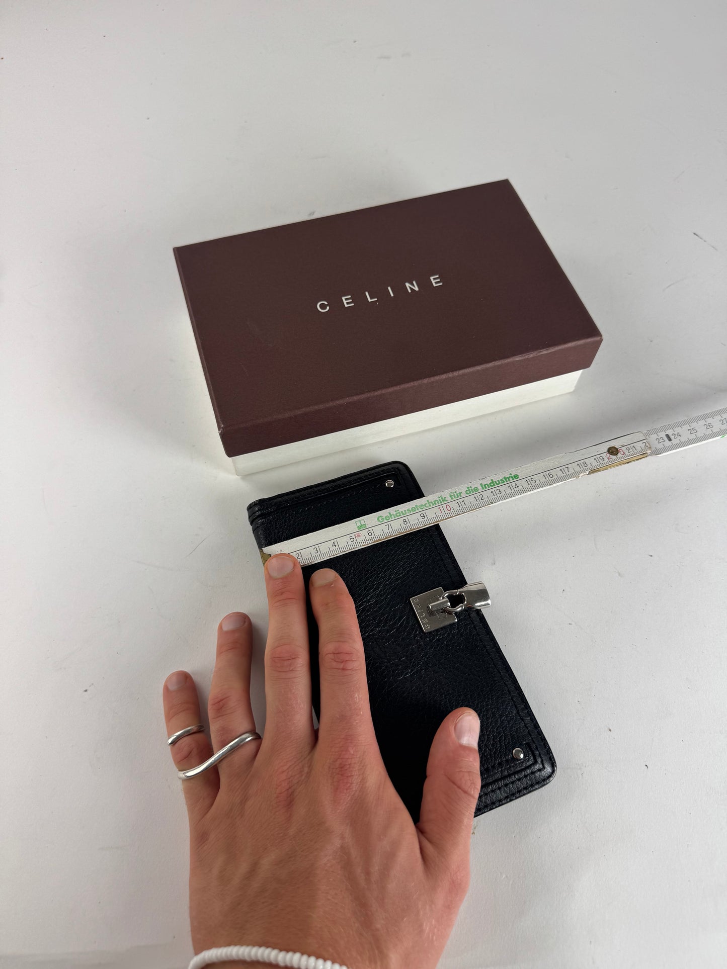 Vintage Celine Leather Wallet Black