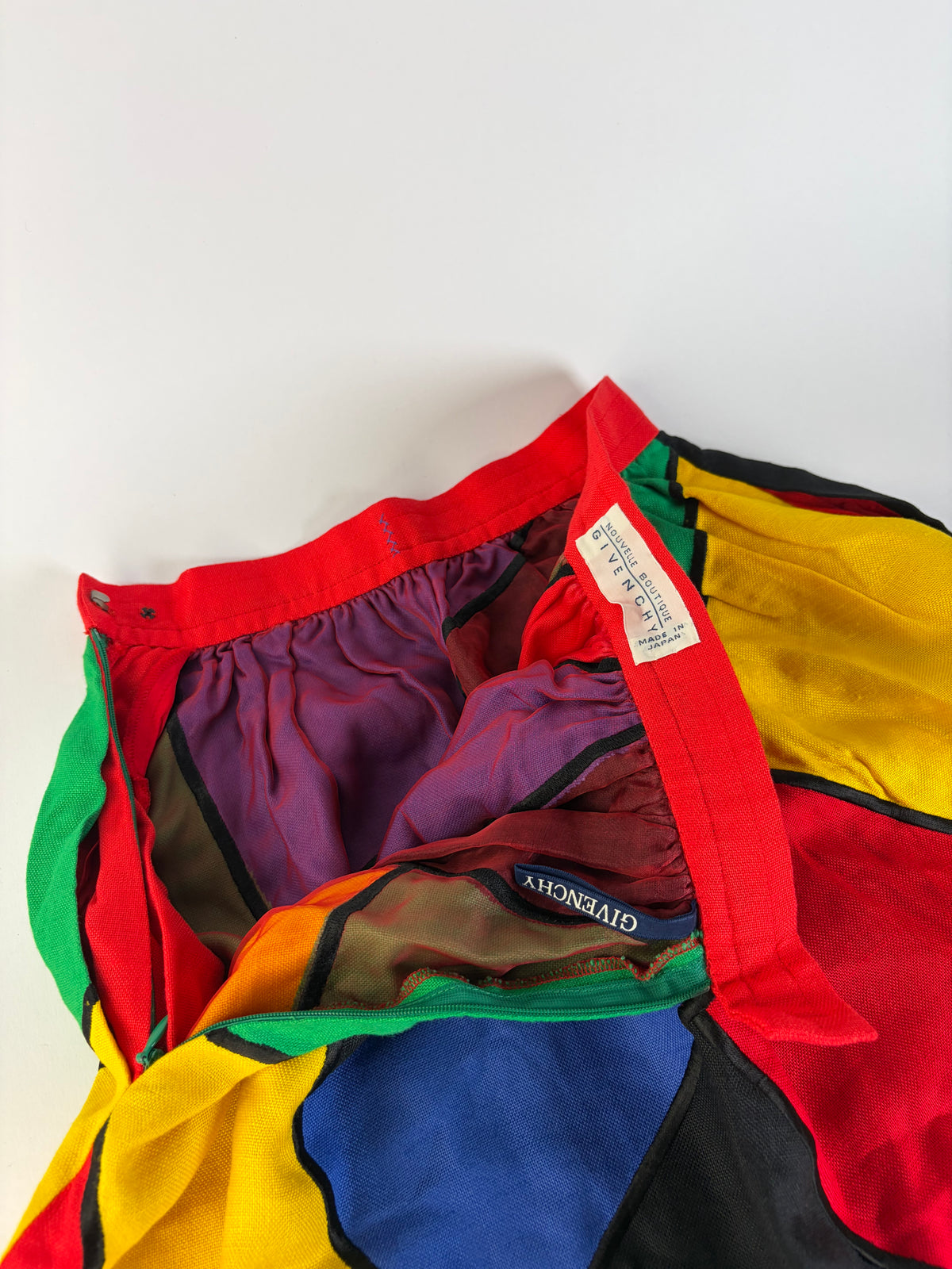 Vintage Givenchy Nouvelle Boutique Pleated Skirt c. Late 1980s Multicolor 10