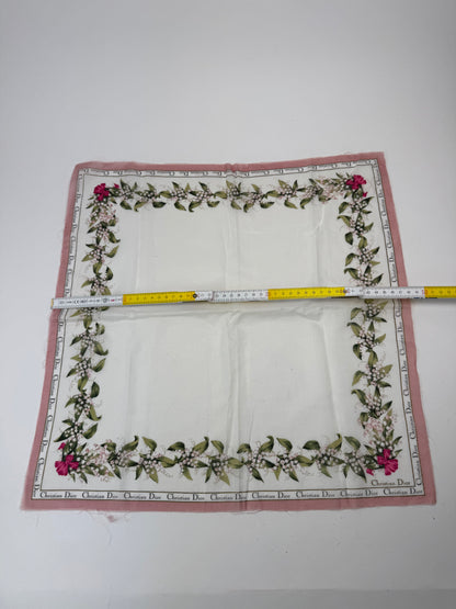 Vintage Dior Silk Cotton Scarf White