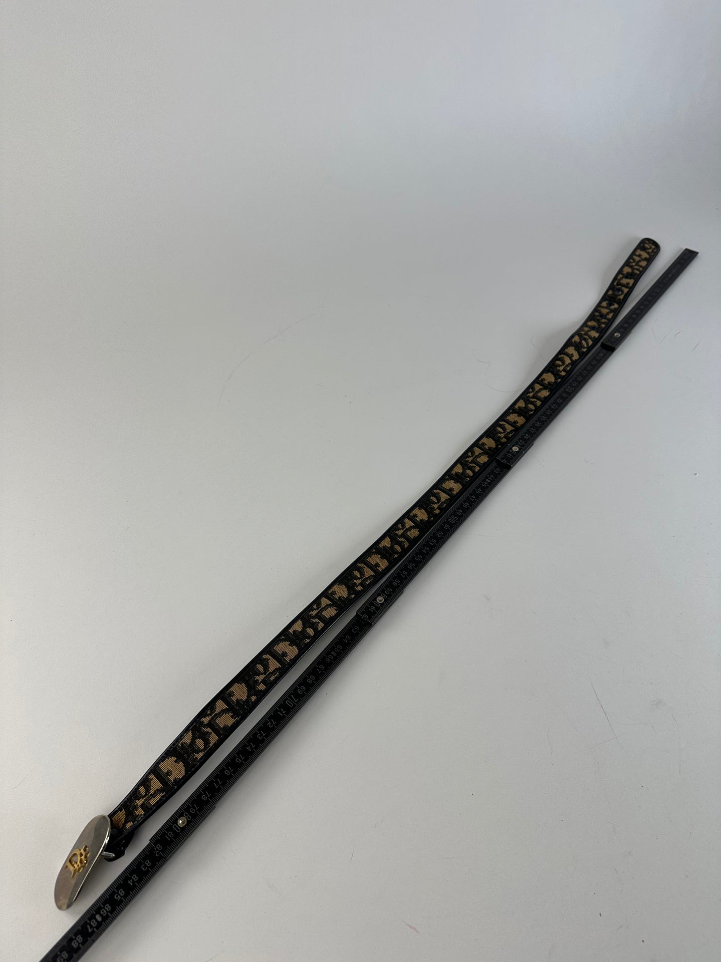Vintage Dior Oblique Monogram Canvas Belt Brown 75 cm
