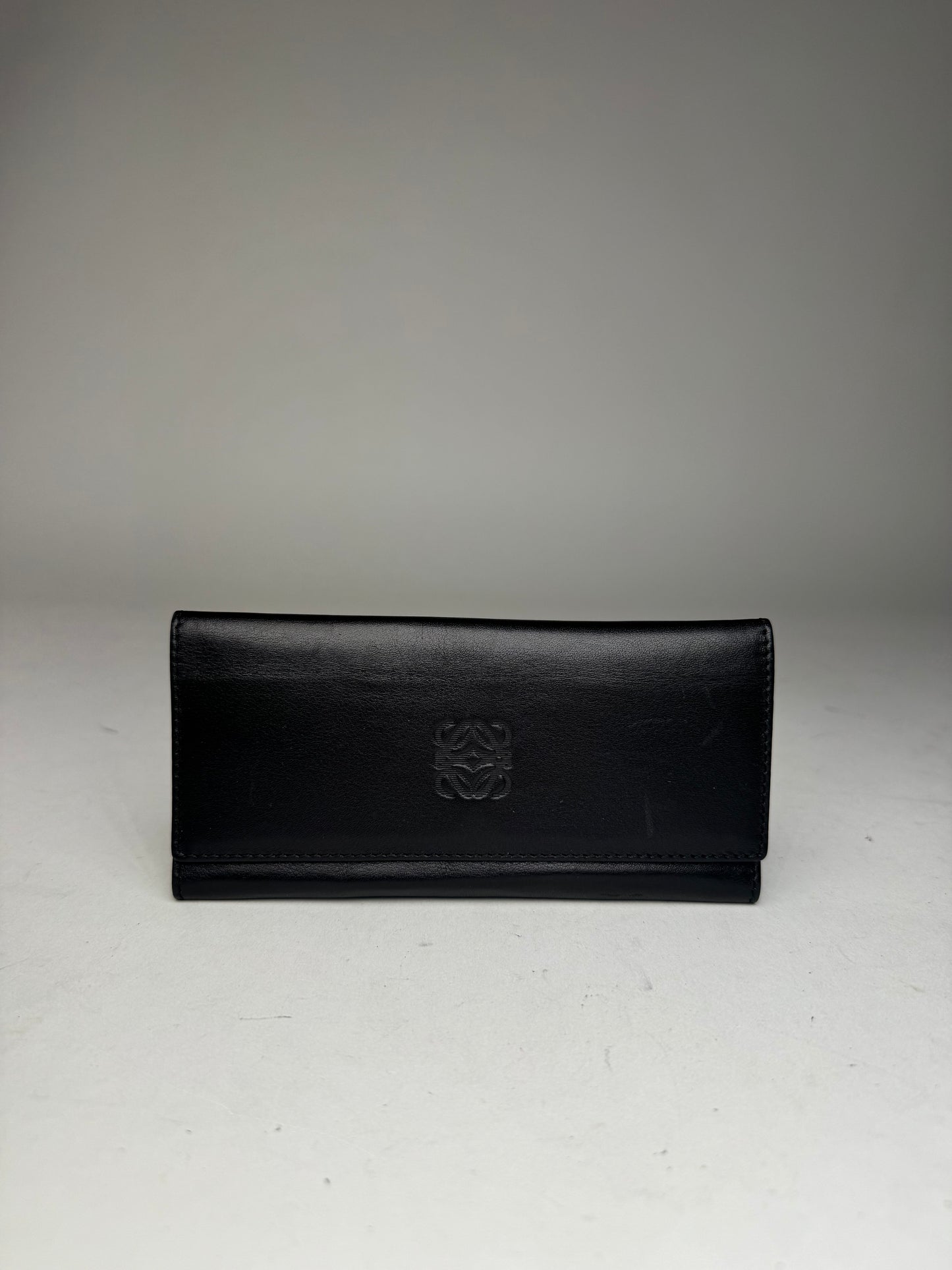 Vintage Loewe Madrid Leather Wallet black