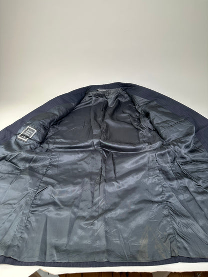 Vintage Dior Men's Wool Blazer Navy Silk Lined S-M