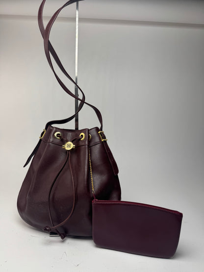 Sac seau vintage en cuir Givenchy violet