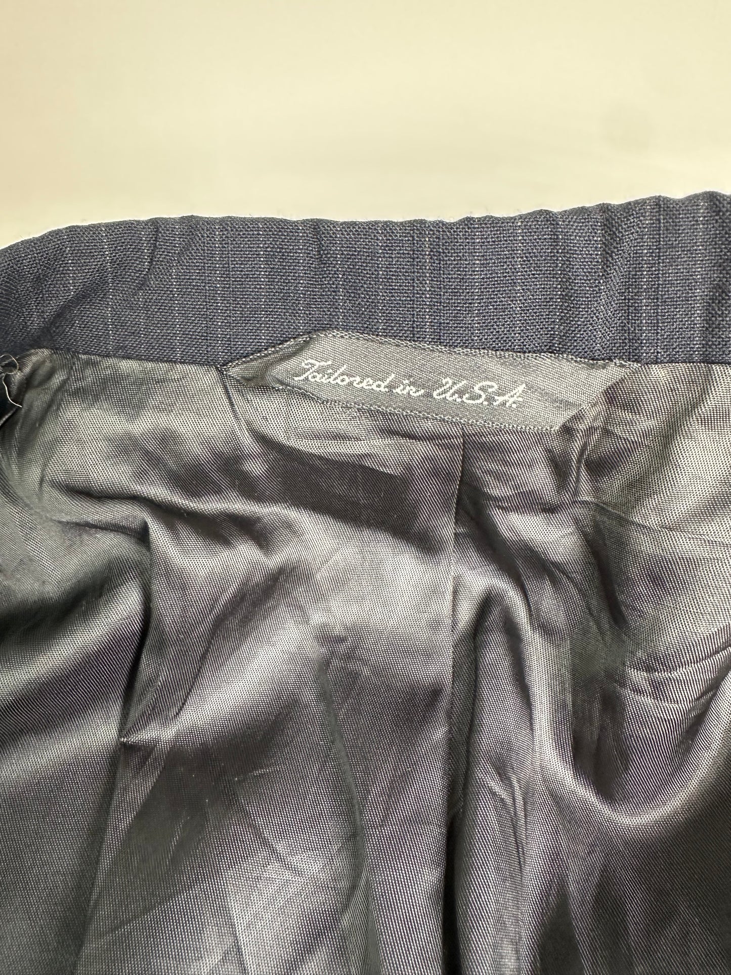 Vintage Dior Men's Wool Blazer Navy Silk Lined S-M