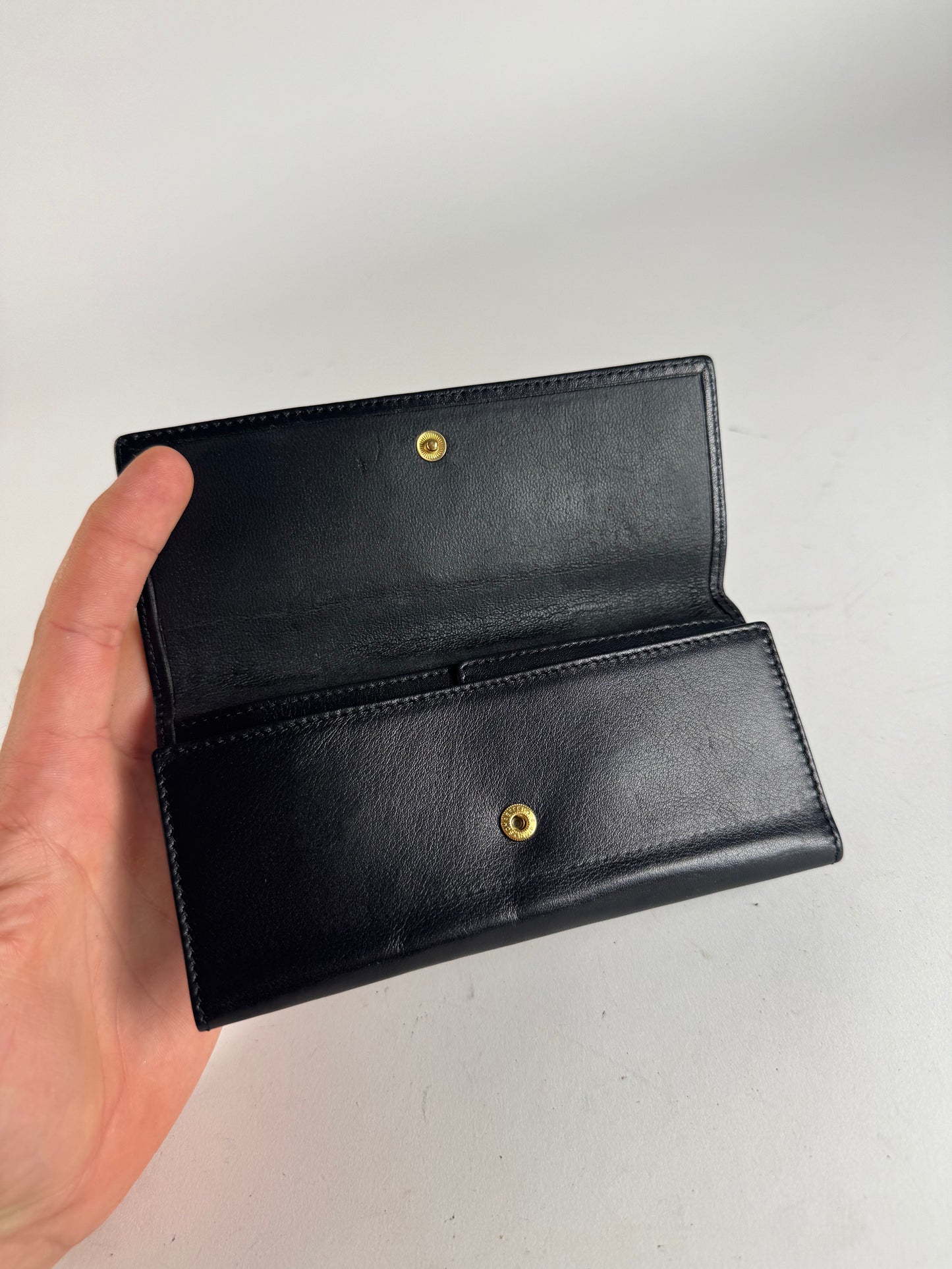 Vintage Loewe Madrid Leather Wallet black