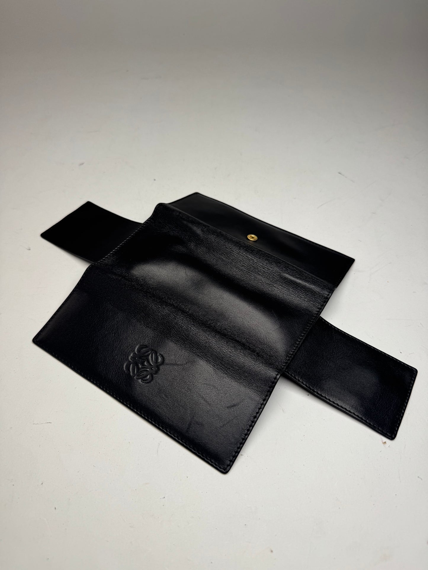 Vintage Loewe Madrid Leather Wallet black