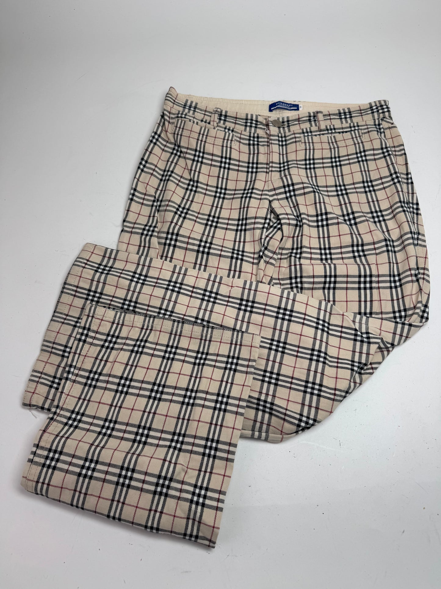 Vintage Burberry Woman’s Novacheck Cotton wide Pants 38/M