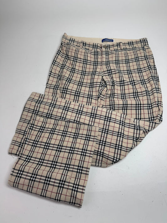 Vintage Burberry Woman’s Novacheck Cotton wide Pants 38/M