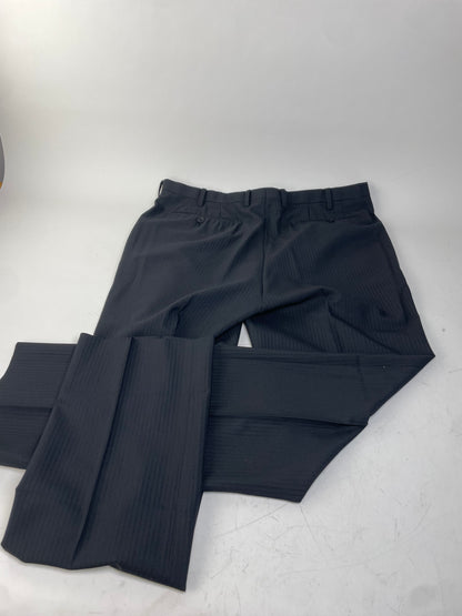 Vintage Burberry Men's Wool Blend Trousers Navy XL