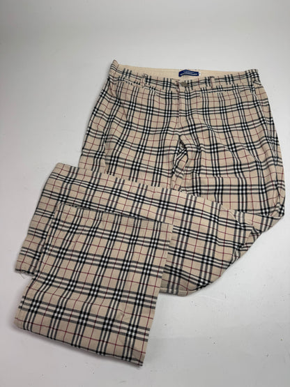 Vintage Burberry Woman’s Novacheck Cotton wide Pants 38/M