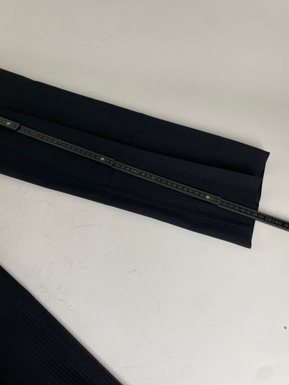 Vintage Burberry Men's Wool Blend Trousers Navy XL