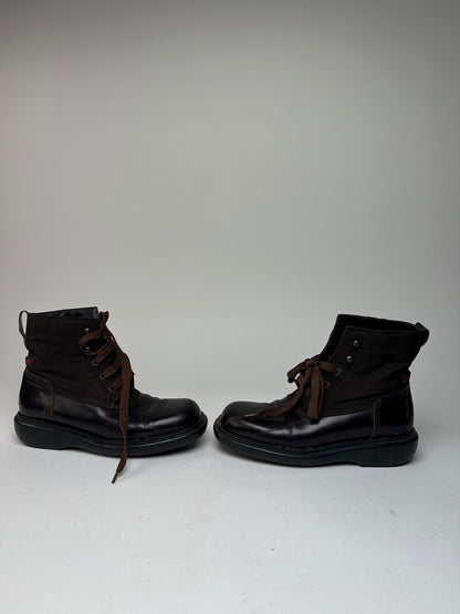 Vintage Gucci Leather Boots Black Brown 37