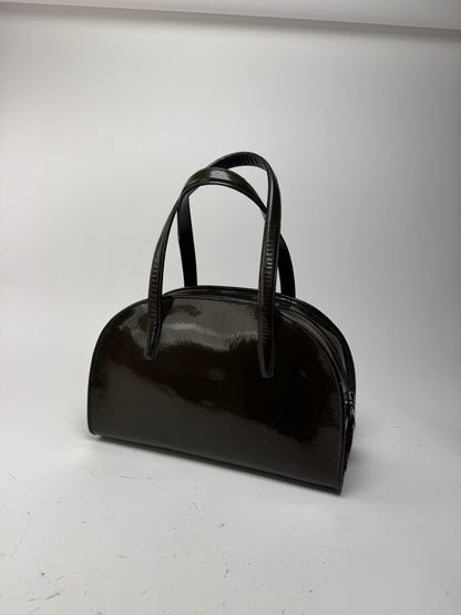 Sac vintage Loewe en cuir verni vert