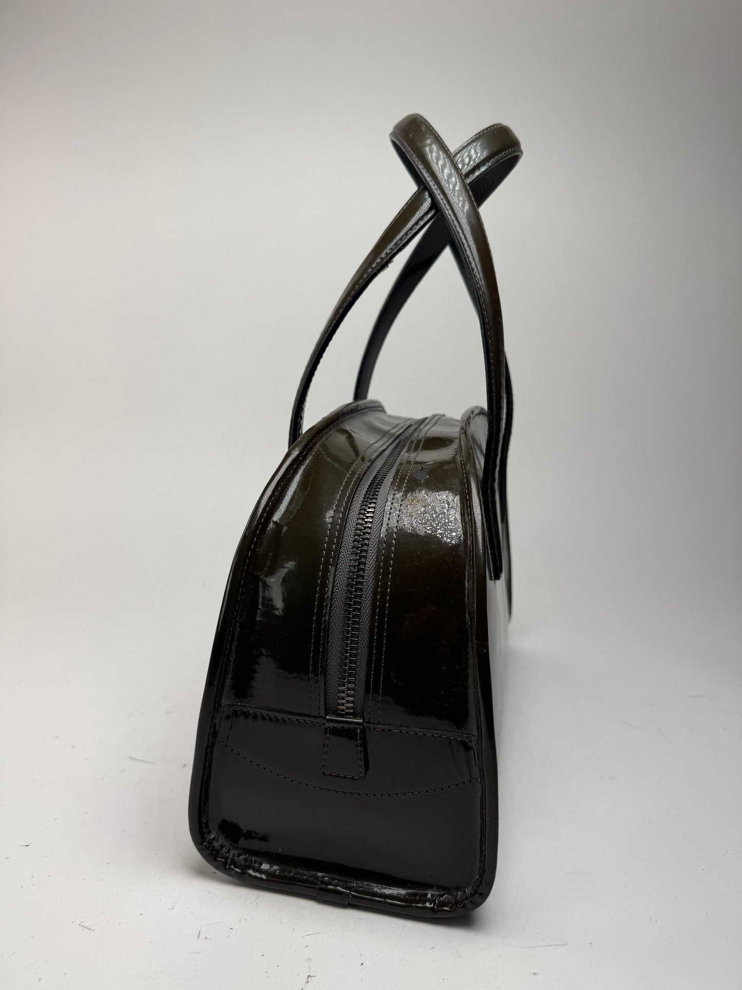 Sac vintage Loewe en cuir verni vert