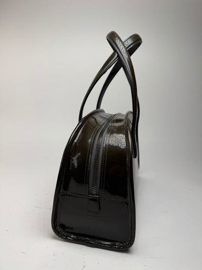 Sac vintage Loewe en cuir verni vert