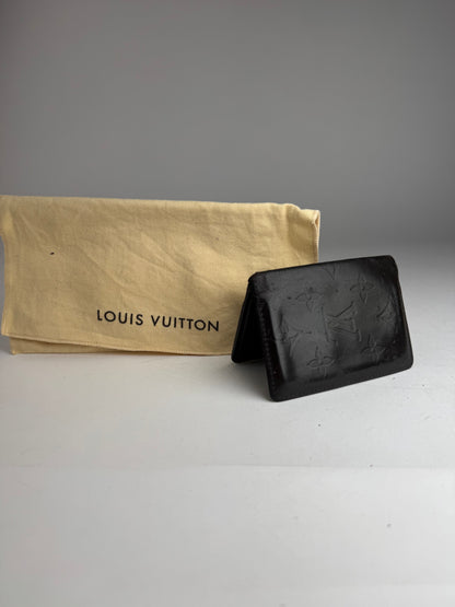 Vintage Louis Vuitton Vernis Leather card holder black