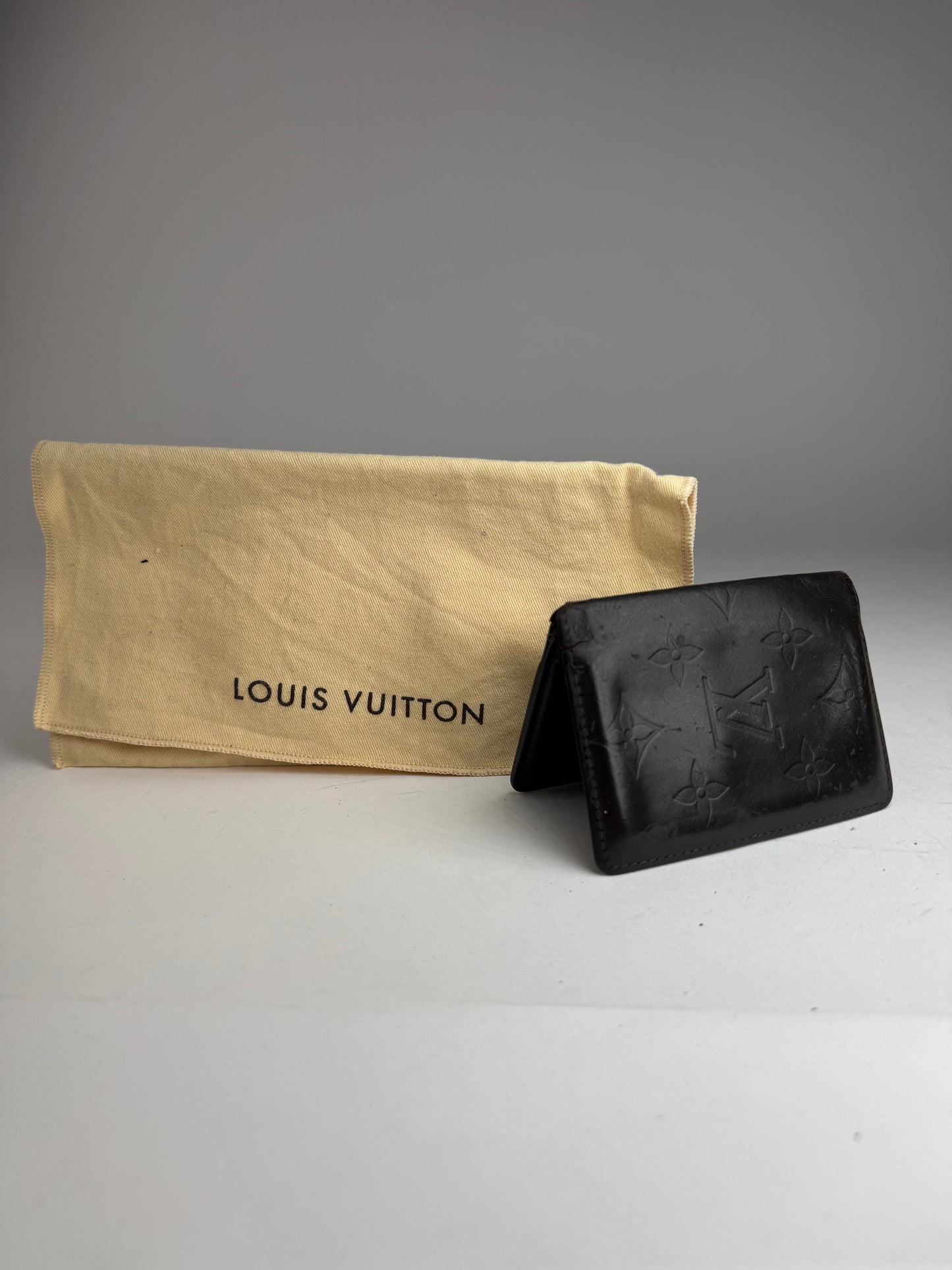 Vintage Louis Vuitton Vernis Leather card holder black