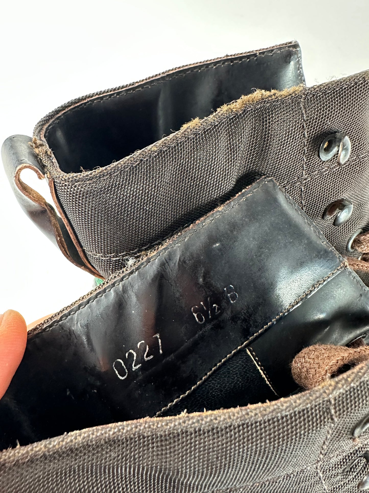 Vintage Gucci Leather Boots Black Brown 37