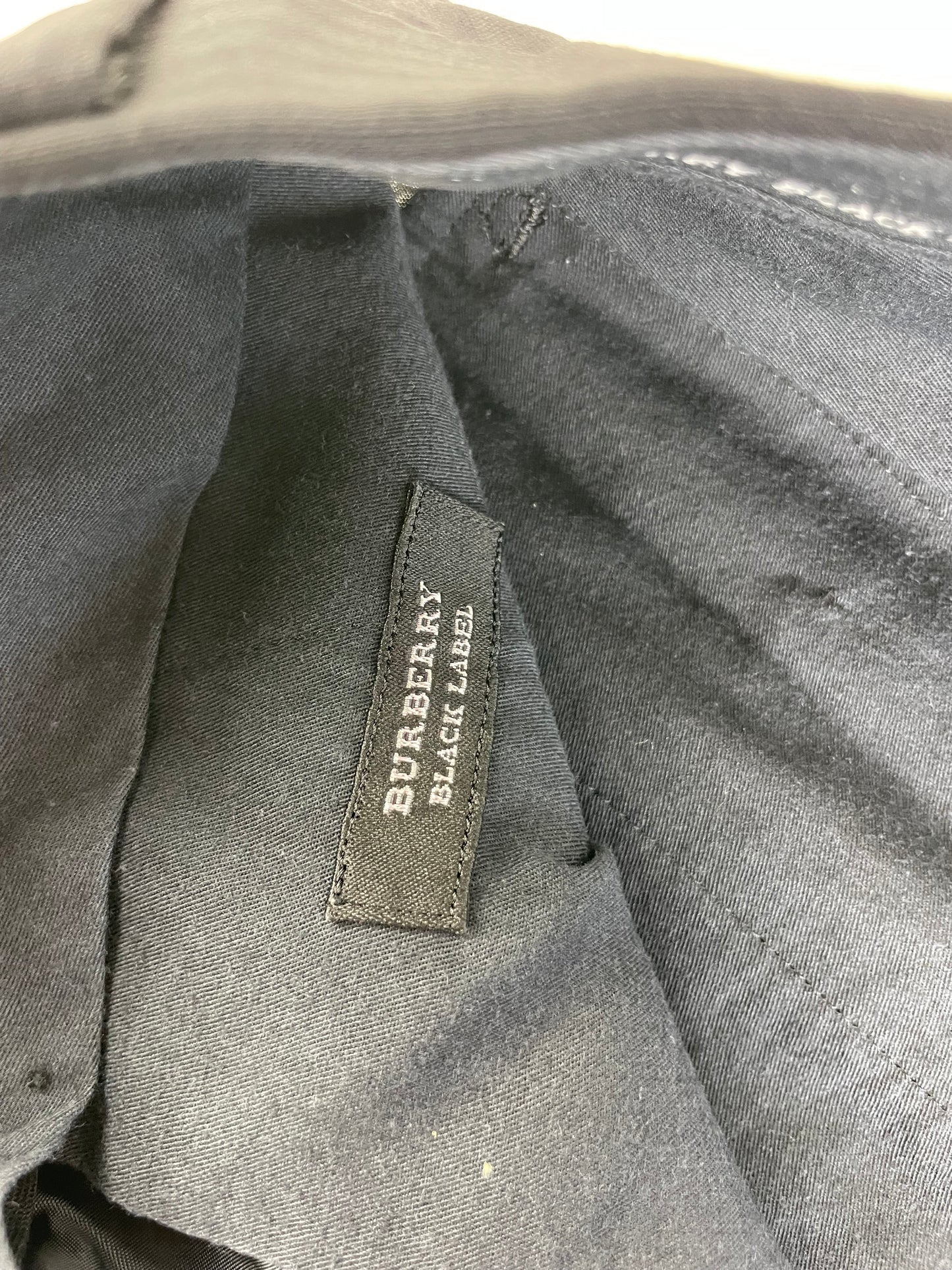Vintage Burberry Men's Wool Blend Trousers Navy XL