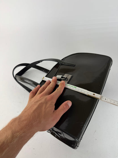 Sac vintage Loewe en cuir verni vert