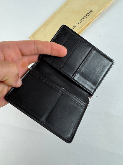 Vintage Louis Vuitton Vernis Leather card holder black