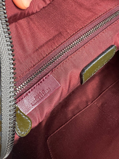 Sac vintage Loewe en cuir verni vert