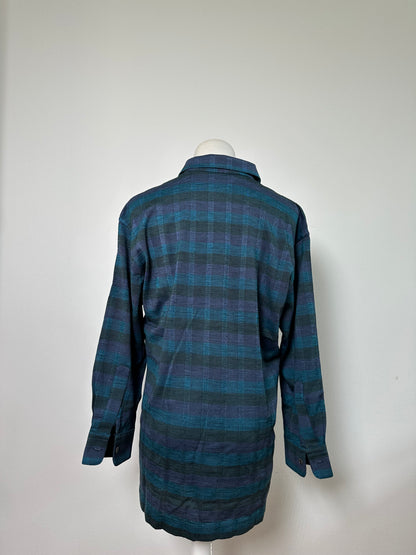 Vintage Saint Laurent Cotton Polo Shirt Teal Navy Grey XL