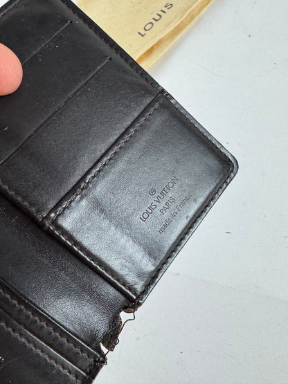 Vintage Louis Vuitton Vernis Leather card holder black