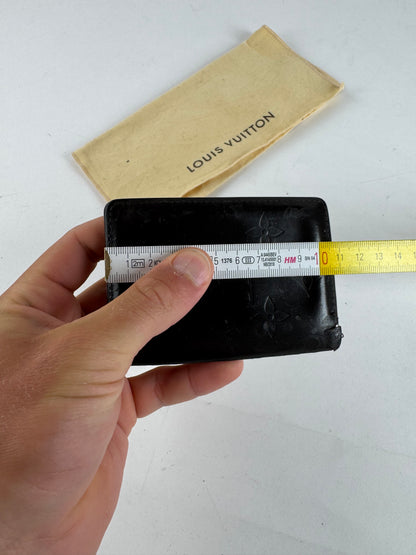 Vintage Louis Vuitton Vernis Leather card holder black