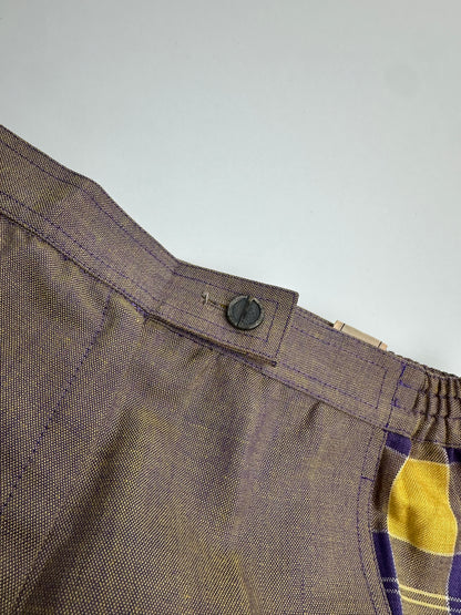 Vintage Dior Tartan Panel Trousers Cotton Multicolour M