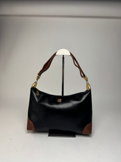 Vintage Givenchy 2Way 4G Leather Bag black brown