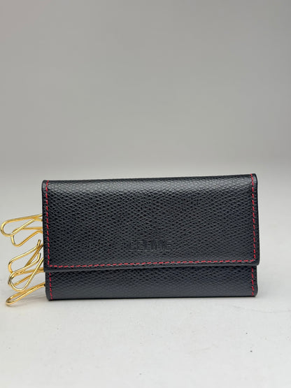 Vintage Givenchy Key Holder Leather navy red