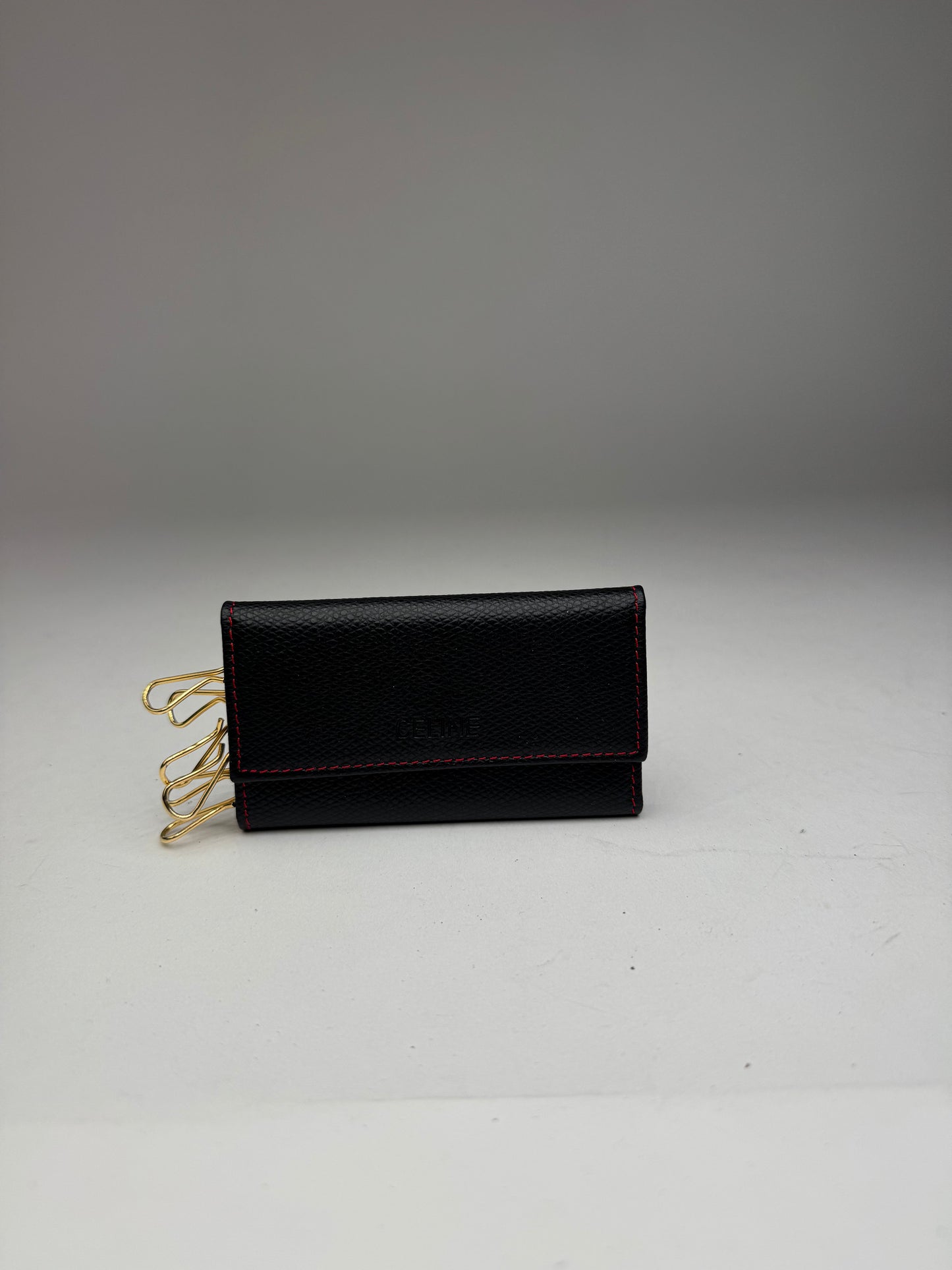 Vintage Givenchy Key Holder Leather navy red