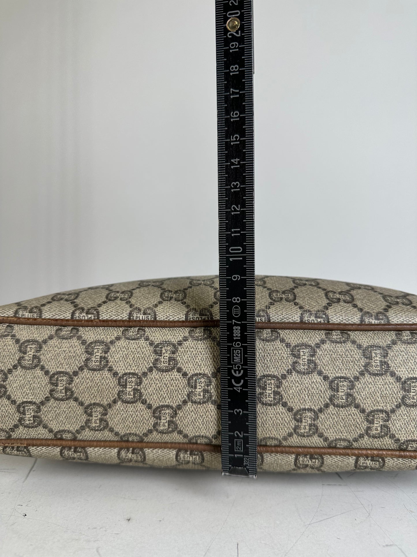 Vintage Gucci GG Supreme Cosmetic Case Beige Brown
