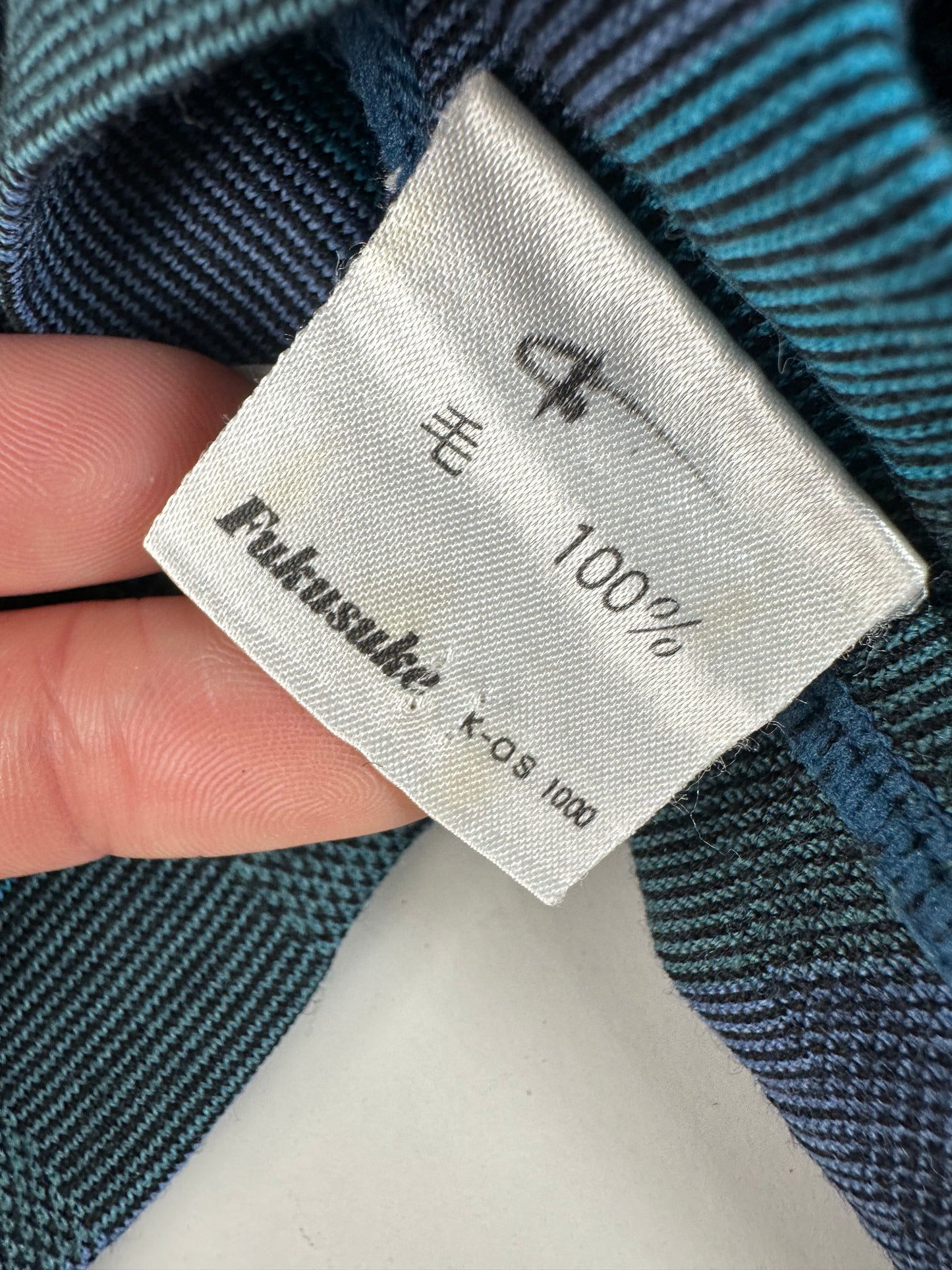 Vintage Saint Laurent Cotton Polo Shirt Teal Navy Grey XL