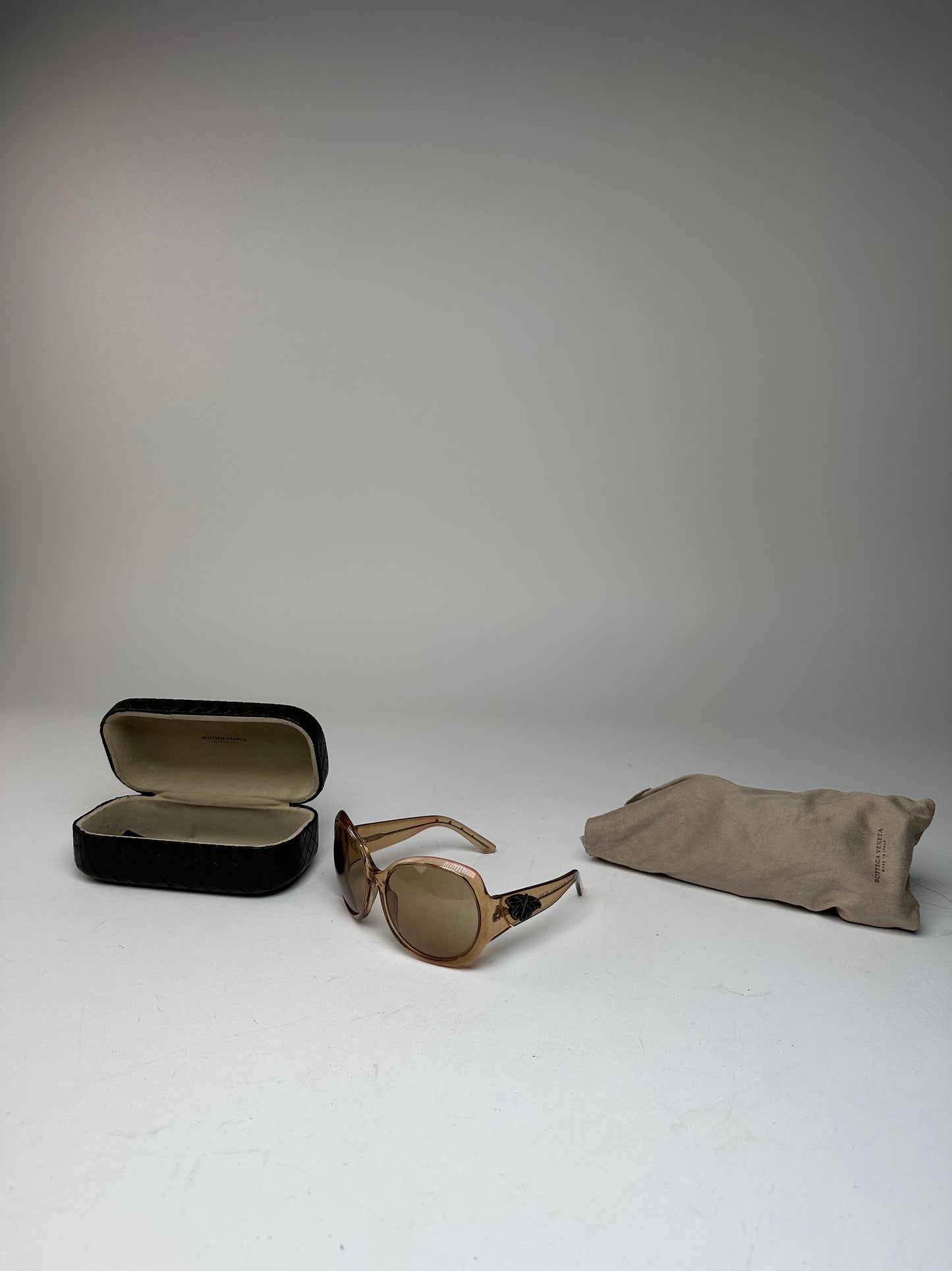 Vintage bottega veneta Oversized Sunglasses beige